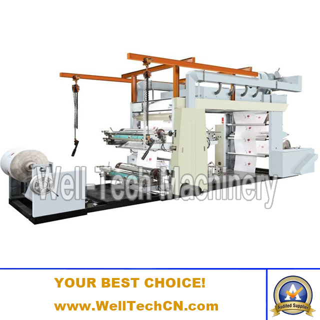 WT-B4600-2000 High Speed 4 Colors Paper Flexographic Printing Machine