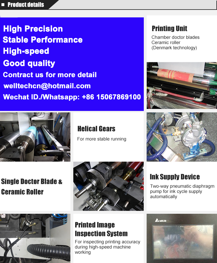 four colors plastic film flexographic printing machine four colors plastic film flexographic printing machine