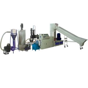 double stage plastic recycling machine with water ring heat cutting die cutter