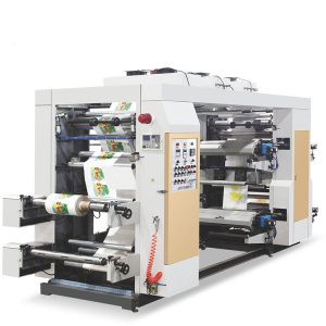 four colors plastic film flexographic printing machine