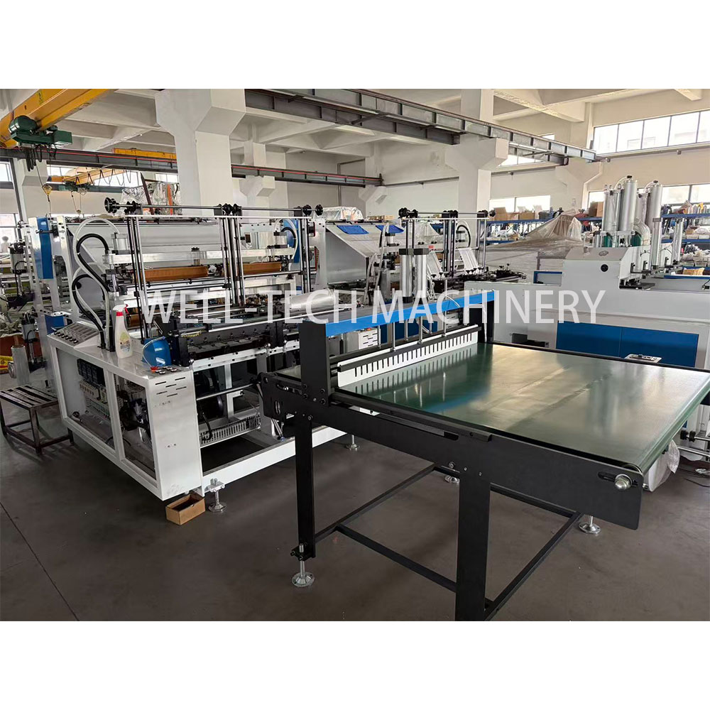 four lines high speed cold cutting bottom sealing plastic bag making machine four lines high speed cold cutting bottom sealing plastic bag making machine