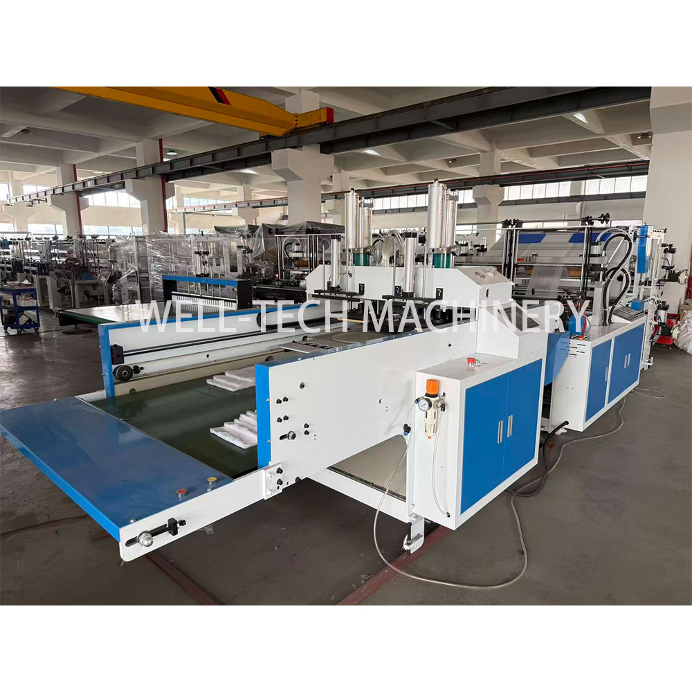 four lines high speed cold cutting bottom sealing plastic bag making machine four lines high speed cold cutting bottom sealing plastic bag making machine