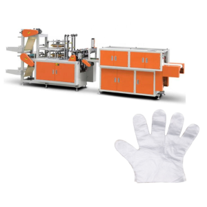 automatic double layer disposable plastic gloves making machine